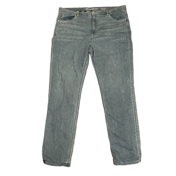 Eddie Bauer Denim - Eddie Bauer Flannel Lined Boyfriend Relaxed Jeans Womens Size 18T